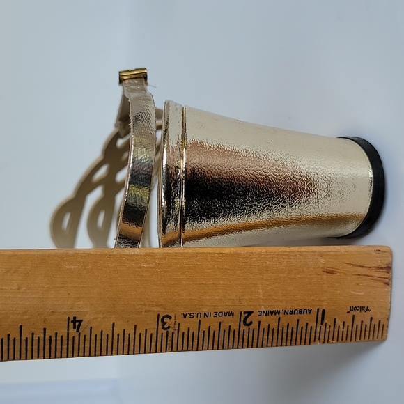 Lifestride Cuscino Vintage Made In USA Vintage Gold Block Heeled Sandals 7.5 N - Picture 13 of 16